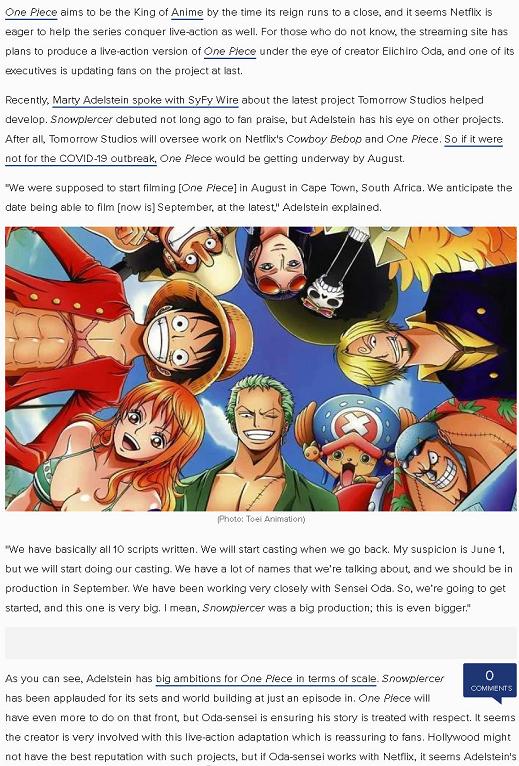 海贼王真人版会拍完吗,海贼王真人版一亿美金