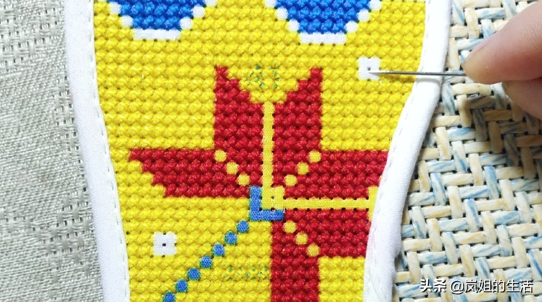 鞋垫十字绣绣好后背面怎么处理,龙凤呈祥十字绣鞋垫背面