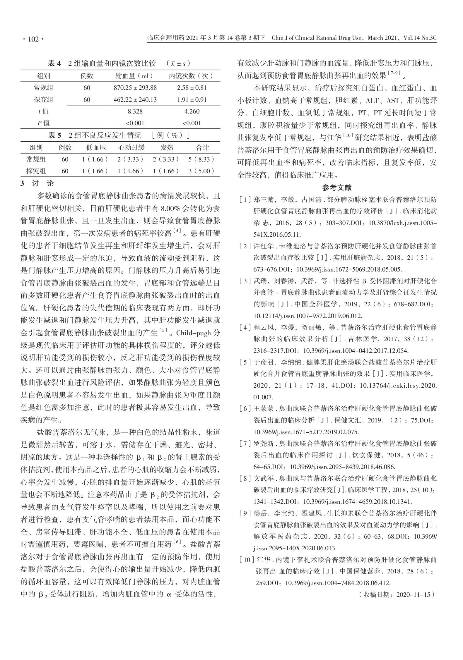 小剂量盐酸普萘洛尔对食管胃底静脉曲张再出血的预防效果