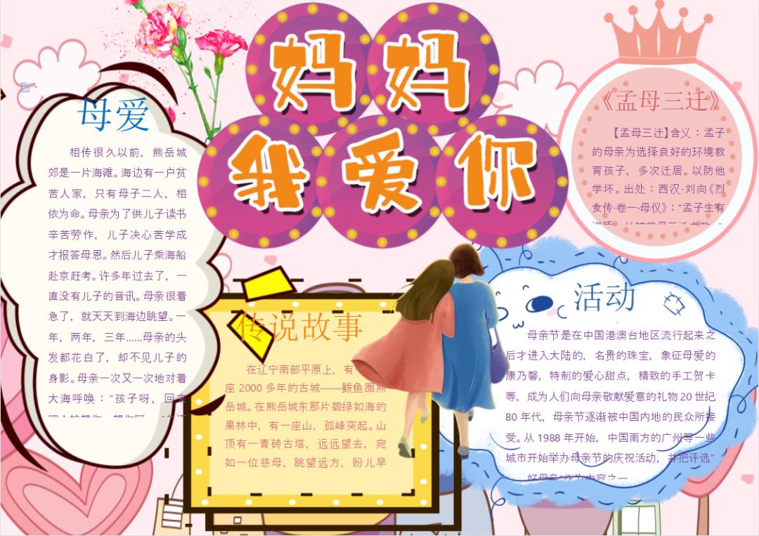 感恩母亲节手抄报小学生4至6年级,二年级感恩母亲节手抄报图片大全