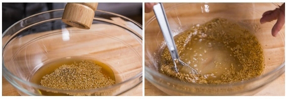 烘焙芝麻酱卷心菜,沙拉酱芝麻酱卷心菜