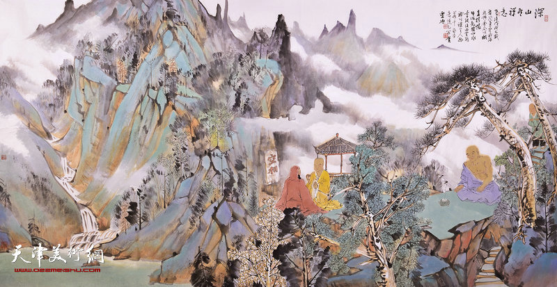 天津市青年山水画家闫勇,天津画家闫勇作品