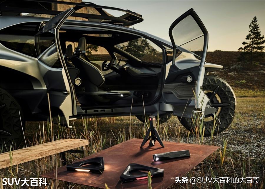 奥迪也发“硬派越野车”,透明座舱+500公里续航,还有无人机引路