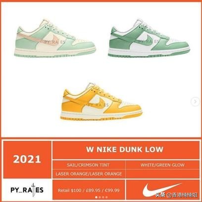 nikedunklow黑白蓝搭配,nikedunklow热门配色