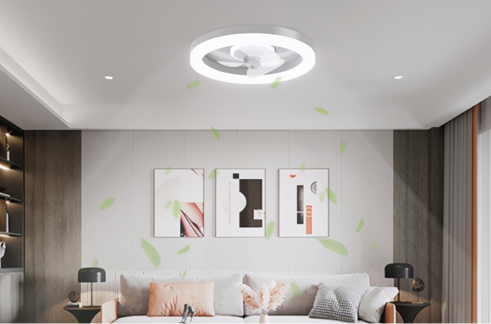 轻奢现代吸顶风扇灯,无极调光变频隐形风扇灯