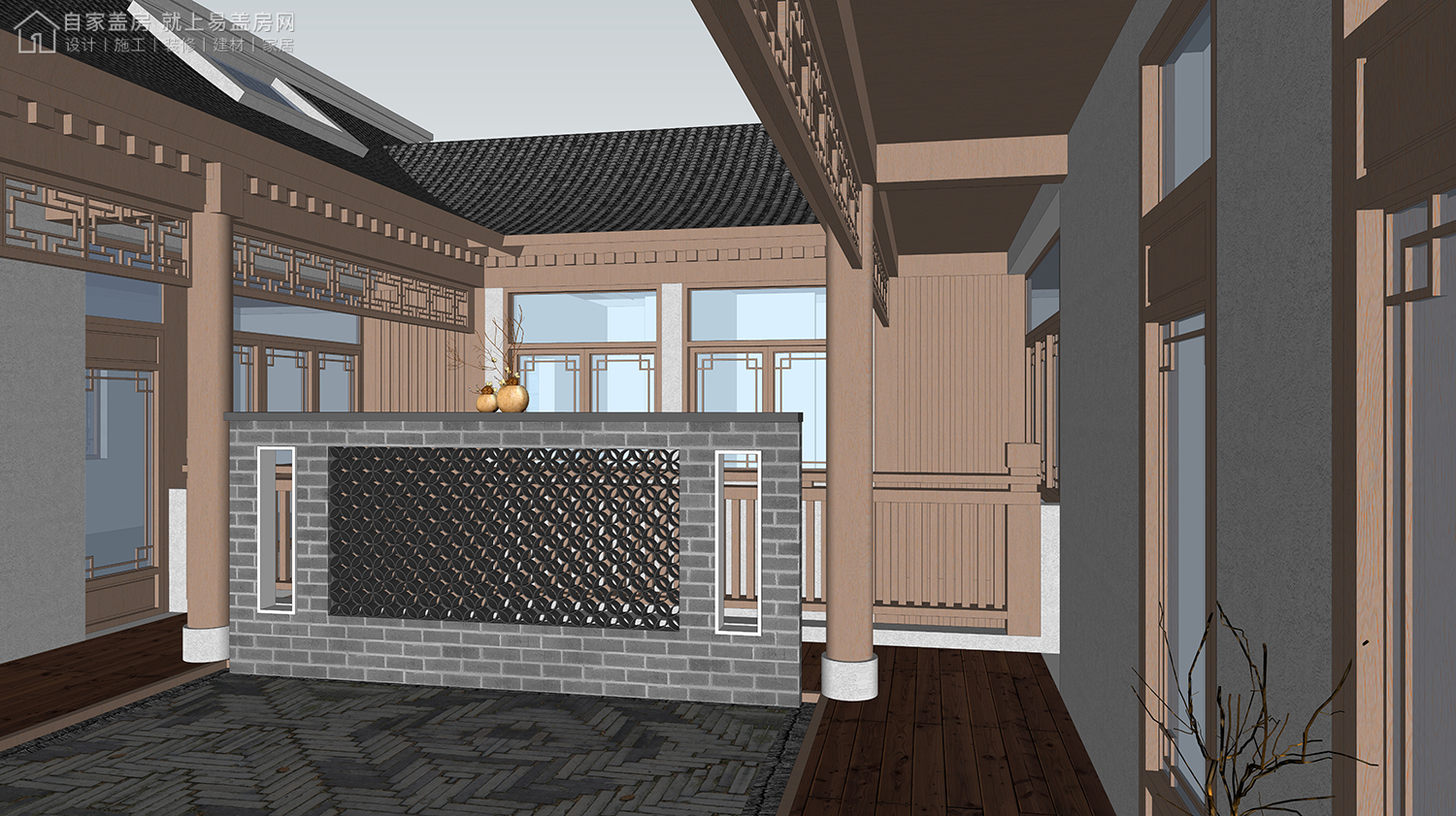 三层新中式别墅全套设计图纸,新中式合院别墅户型图纸