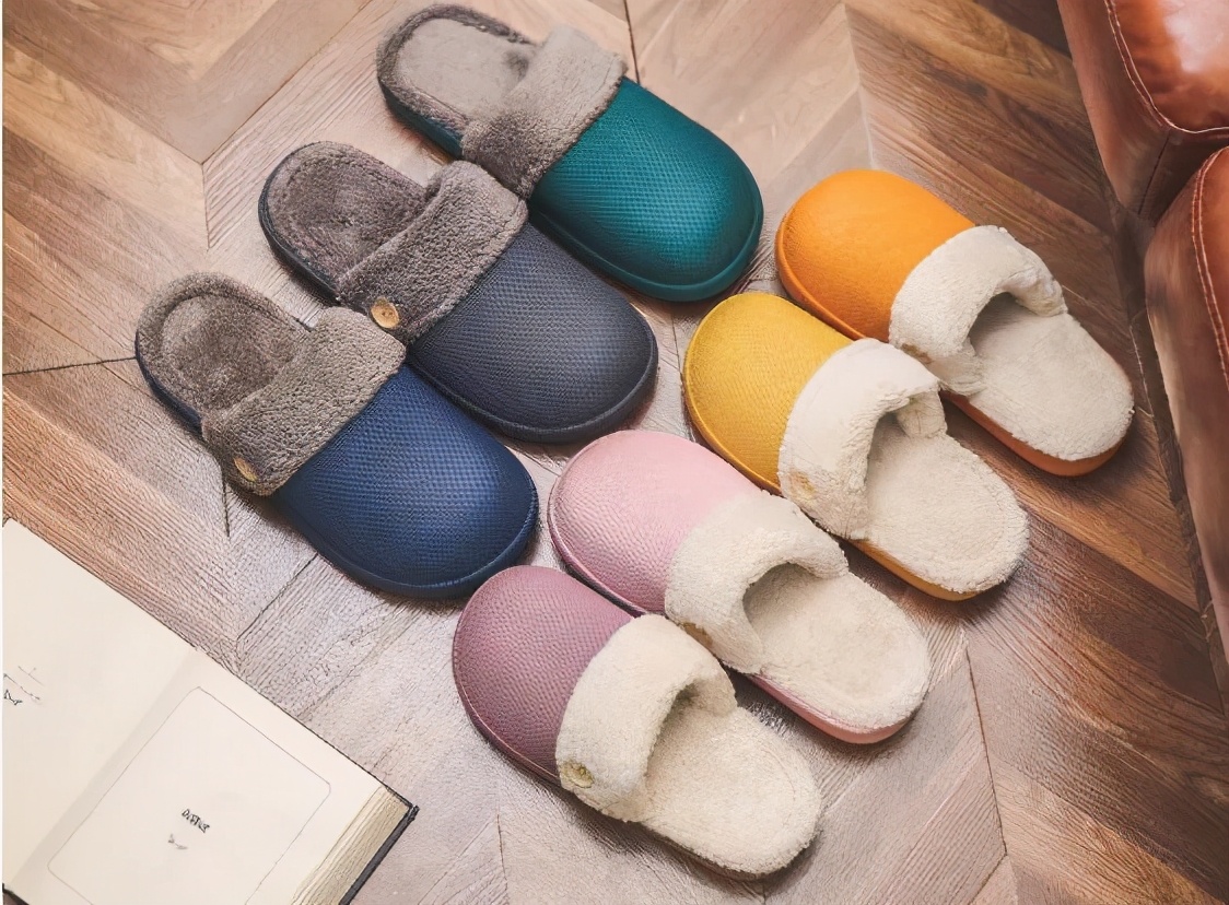 冬季防滑踩屎棉拖,踩屎感拖鞋冬季防水