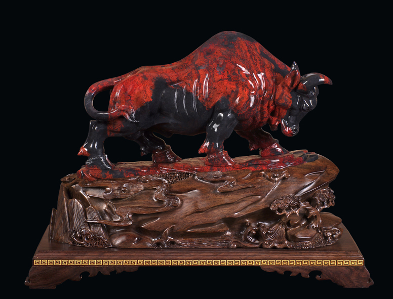 桂林鸡血玉手镯欣赏,天然玉石桂林鸡血玉鉴定