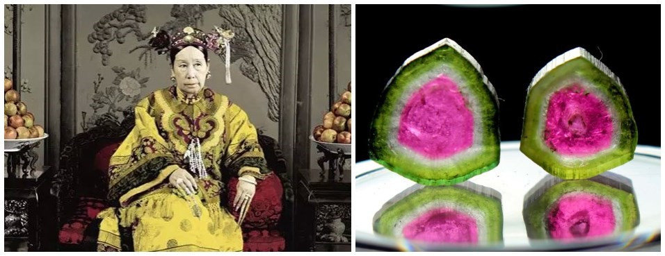 慈禧收藏的碧玺,碧玺历史上的珍宝