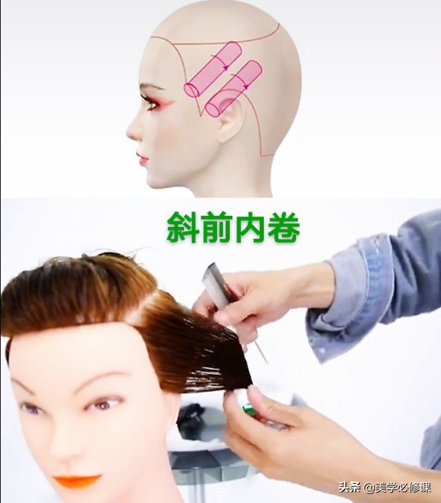 烫发怎么卷杠头才好看,女士短发烫发卷杠教程