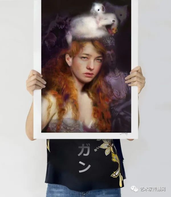 梦幻油画少女唯美图片,梦幻少女绘画图片