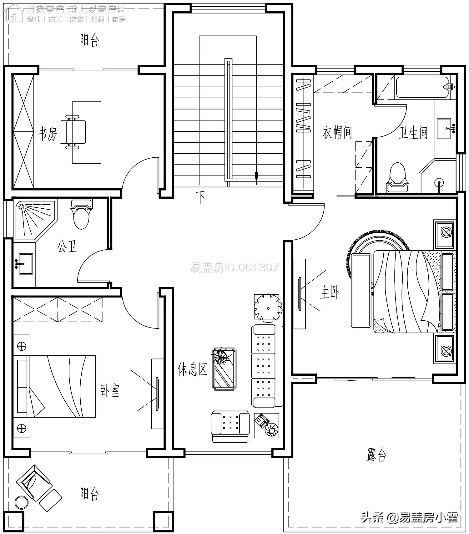 农村自建房2层欧式别墅设计,面宽10米欧式风格二层小别墅