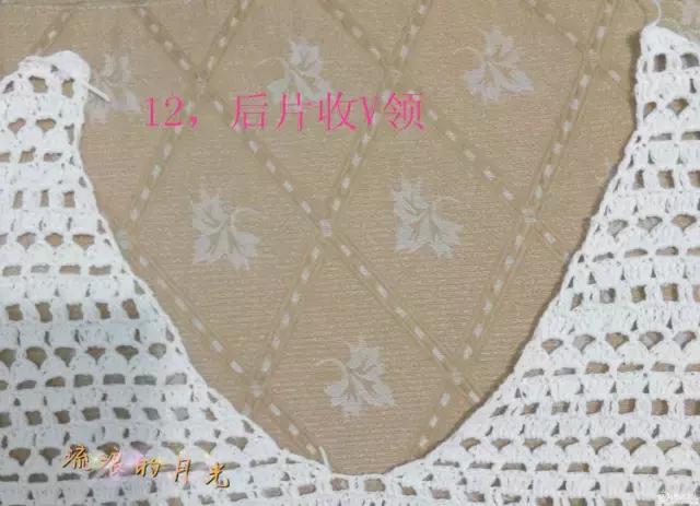 郁金香钩针连衣裙图案图解,钩针编织女士连衣裙视频图解过程