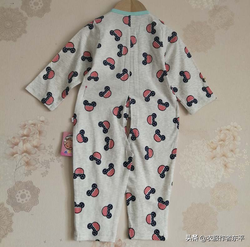 爸爸的旧t恤,自制宝宝连体衣裁剪图80码