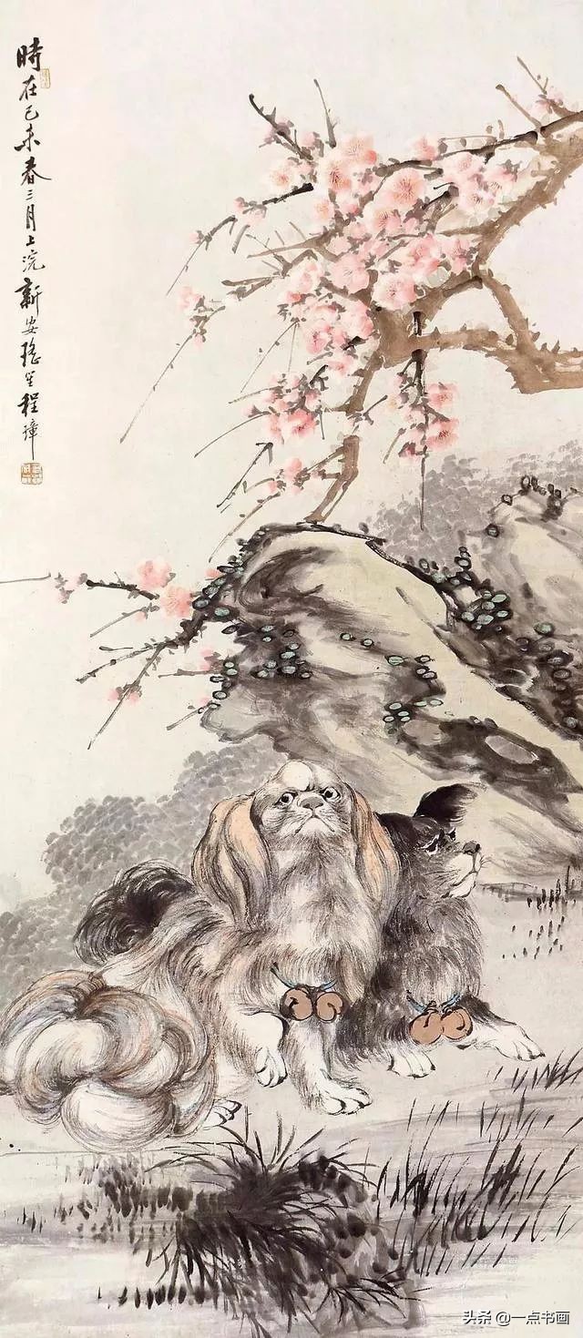 名家画狗速写作品欣赏,国画各种狗的画法