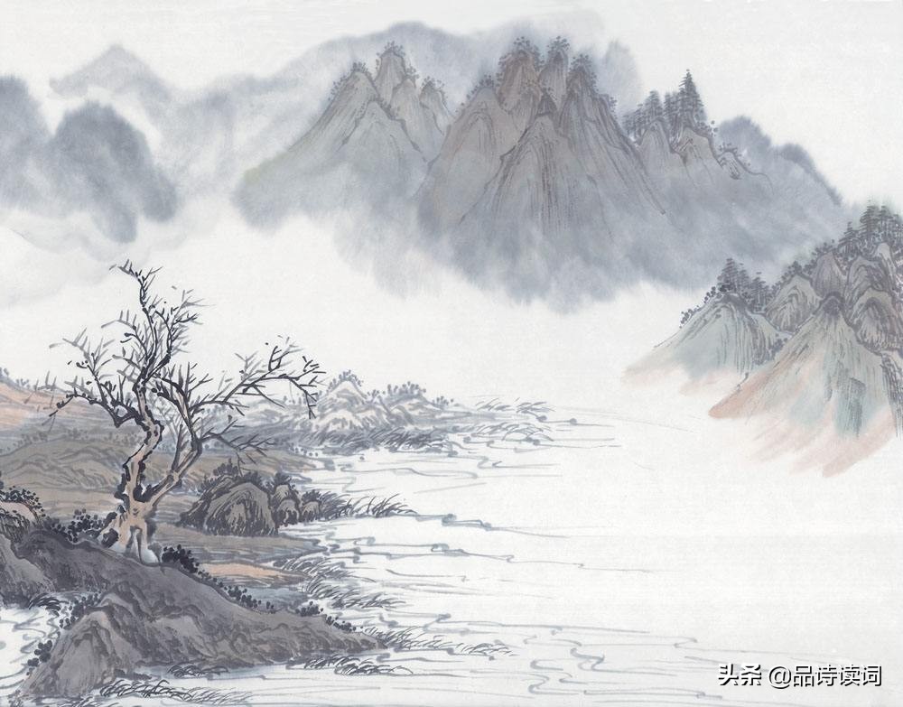 王维不愧是山水田园诗人，一首经典的五律，美得犹如一幅山水画卷