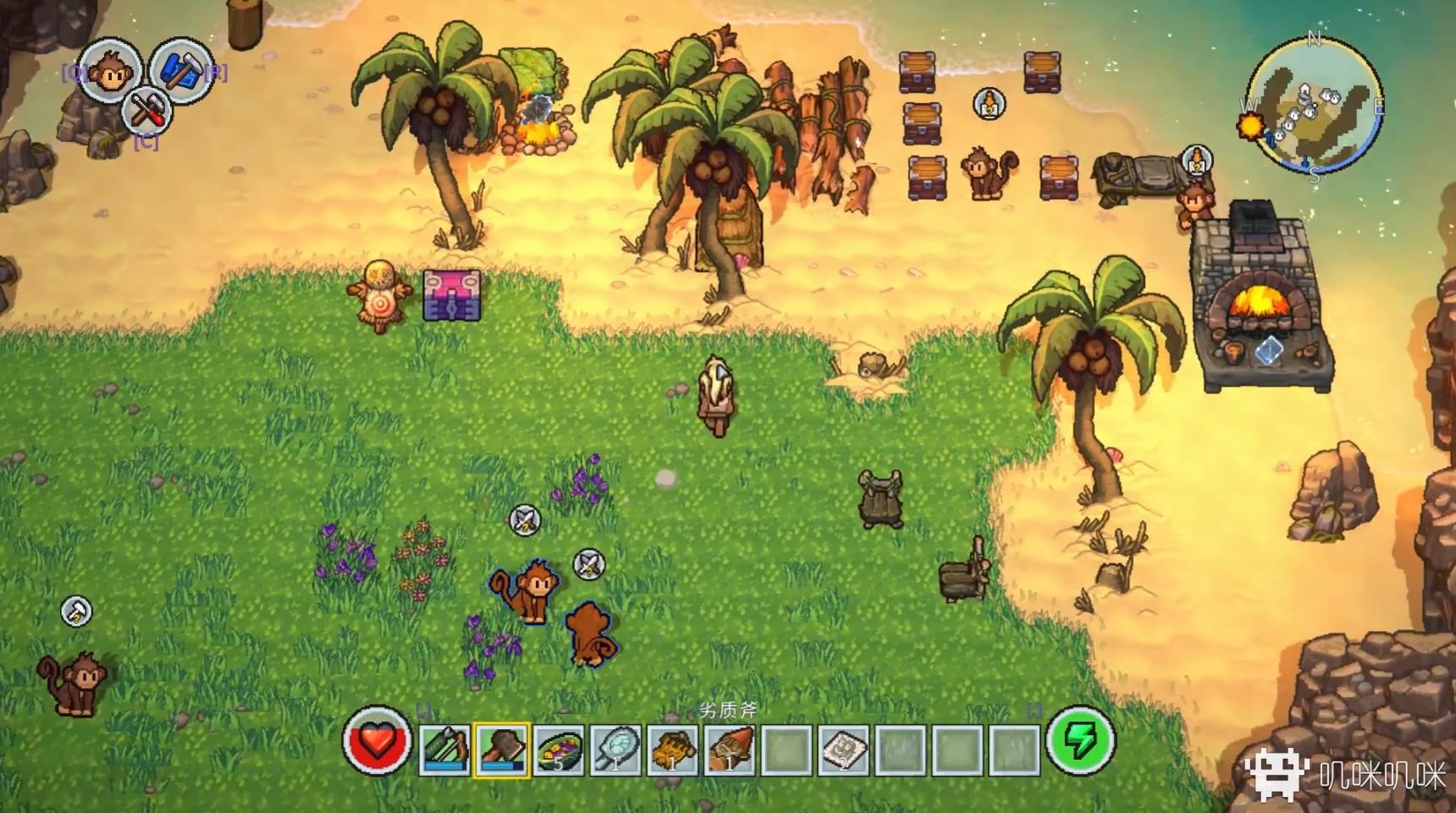 岛屿生存者游戏教程大全,岛屿生存者switch让猴子做东西