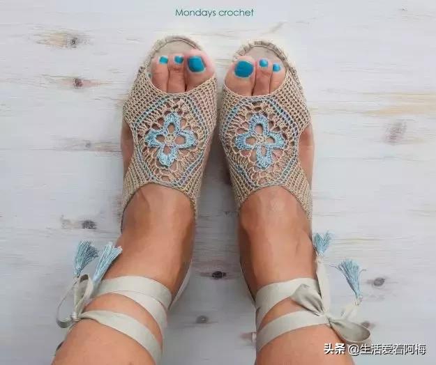 钩针钩出漂亮的毛线鞋图解,钩针钩织有些后跟的鞋子全部教程