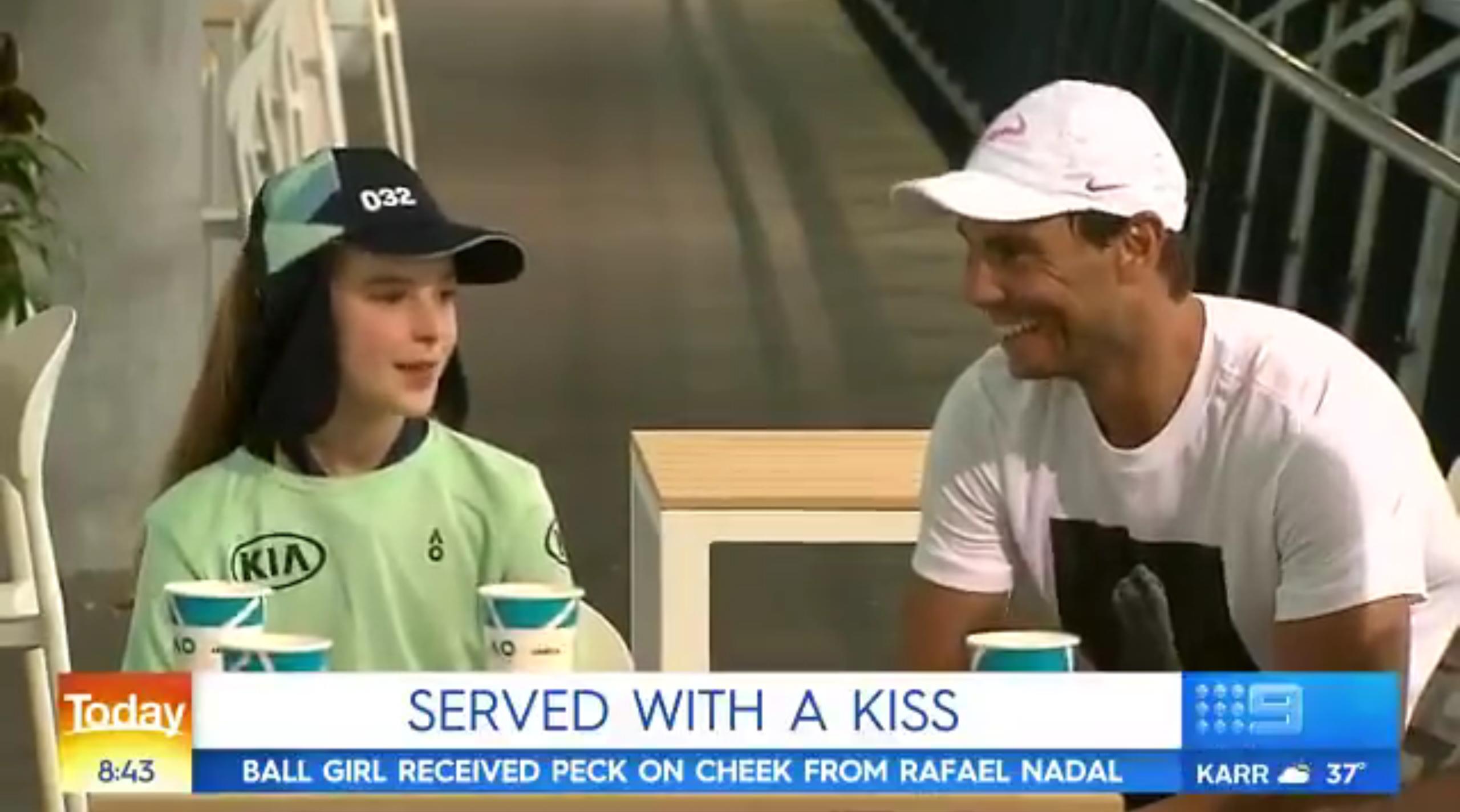 纳达尔亲吻女球童后续,纳达尔与女球童