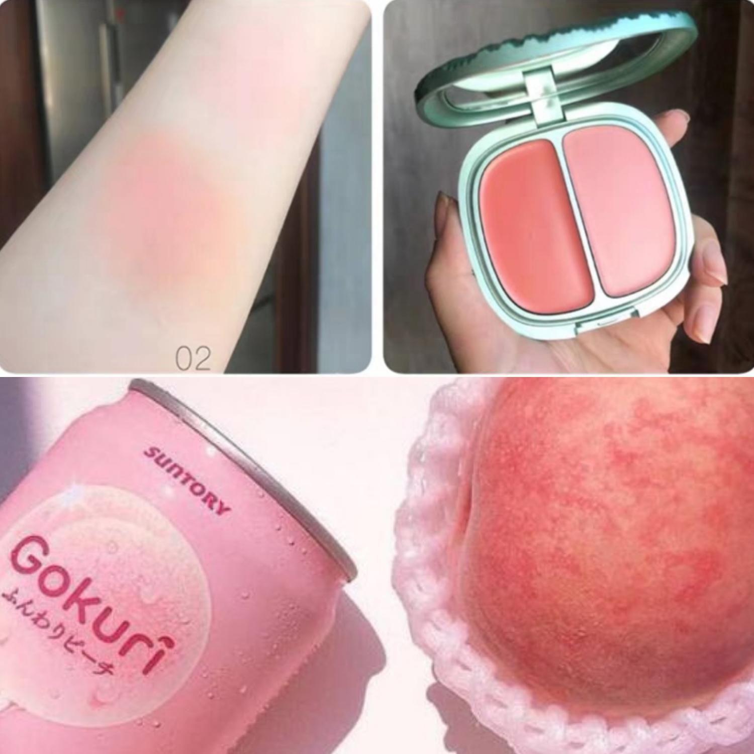 甜氧水蜜桃妆容,水蜜桃彩妆教程