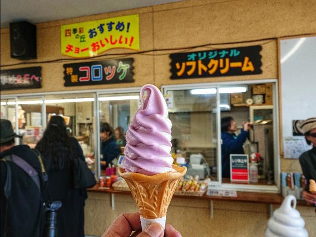 北海道登别到美瑛町需多久,日本北海道美瑛川的雪景