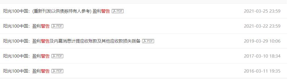 阳光100债务违约,爆雷违约事件