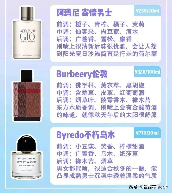 jomalone香水推荐男生,男生用哪种牌子香水比较吸引异性