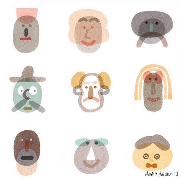 可爱温馨的手绘风插画,色彩鲜艳线条简单的插画