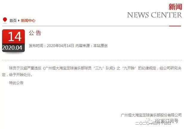 于汉超被开除说明什么,于汉超会不会被开除