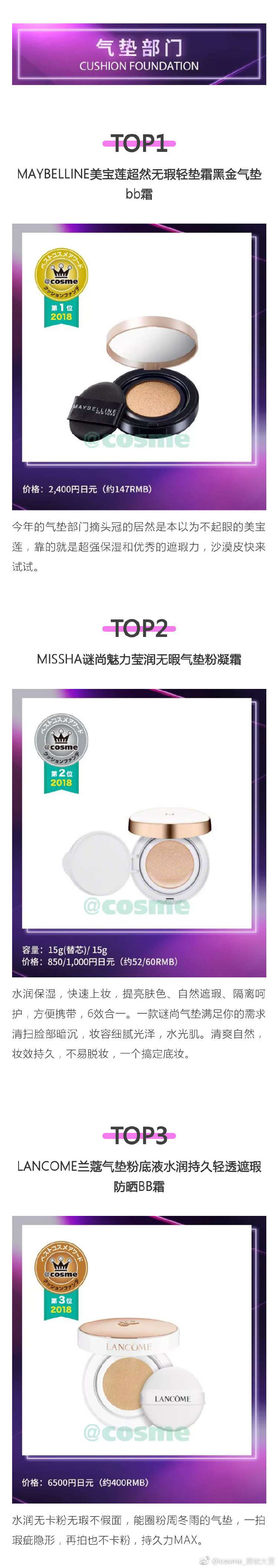 日本cosme美妆大赏直播,日本cosme大赏底妆