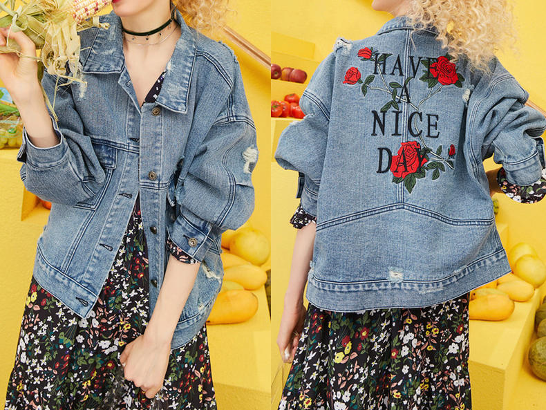 高端轻奢牛仔外套妖精的口袋,小众牛仔外套测评