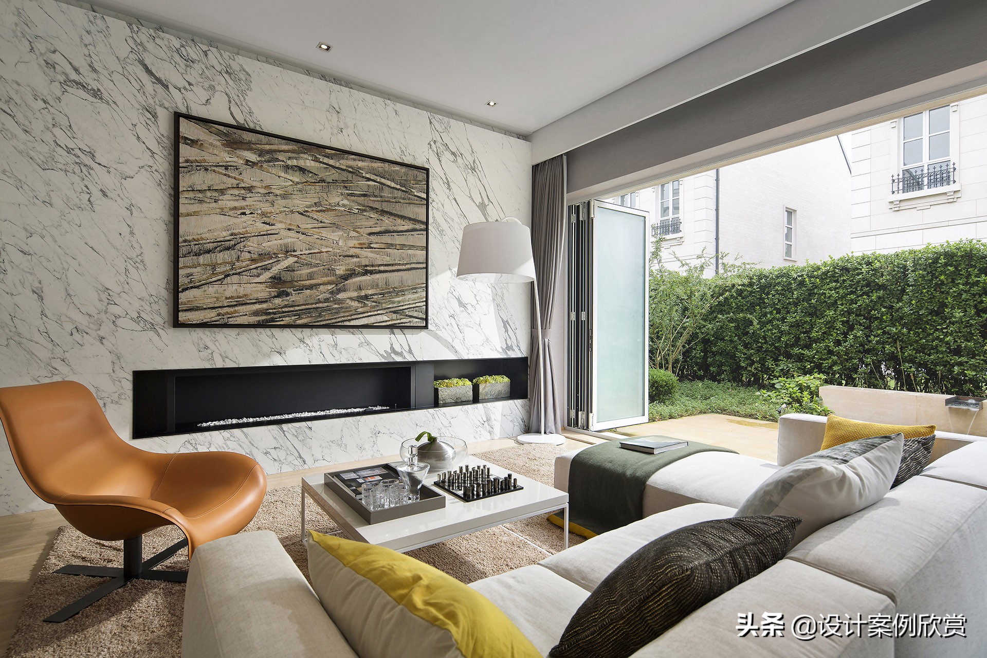 艺术漆电视背景墙效果图现代客厅,现代装修风格客厅沙发背景墙挂画