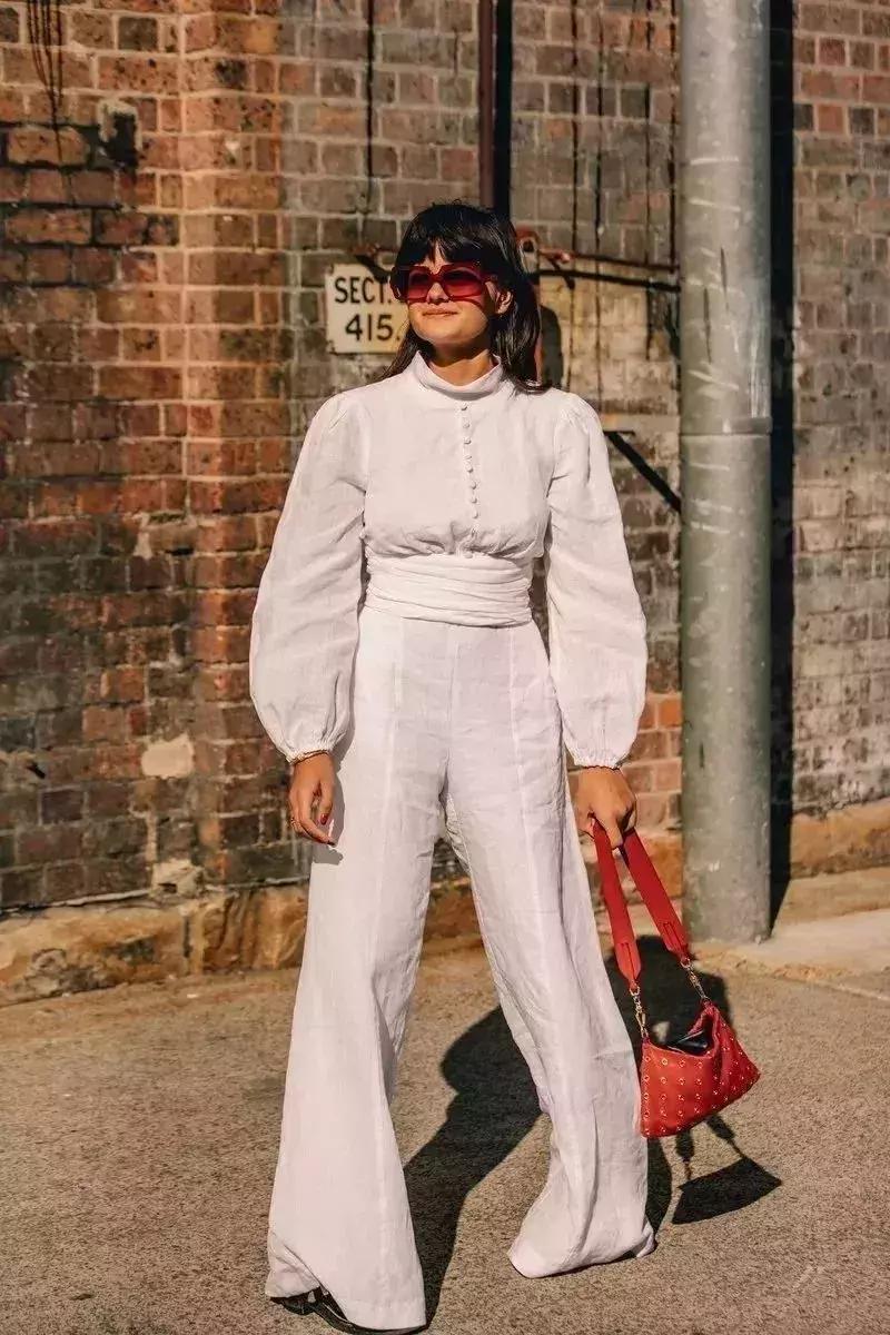 夏天亚麻显瘦气质套装,今夏流行穿亚麻高级爆了