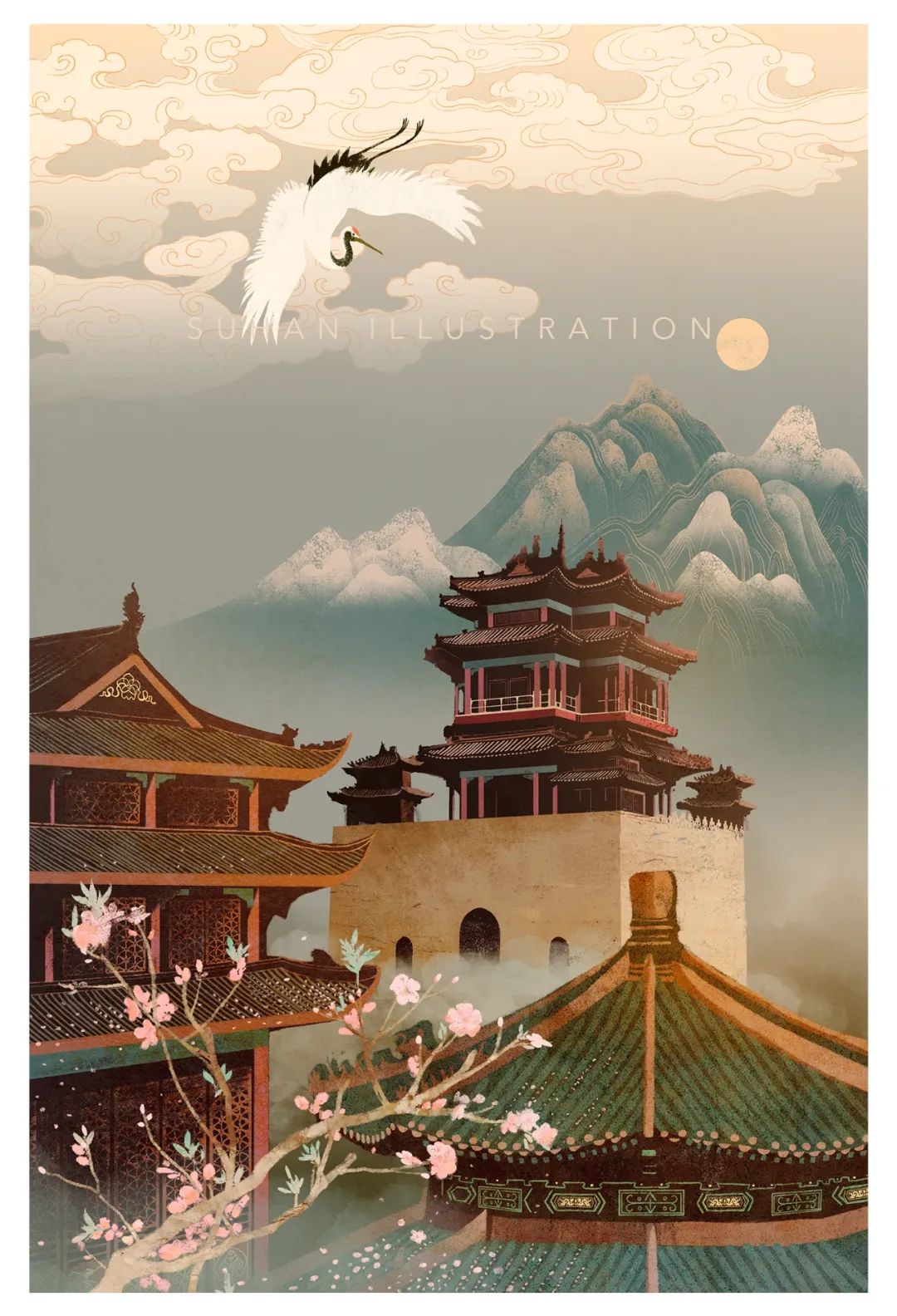 90年代画风的插画师,90后插画师画出美丽乡村