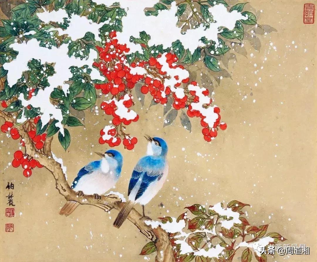 刘伯农花鸟画,刘继农国画欣赏