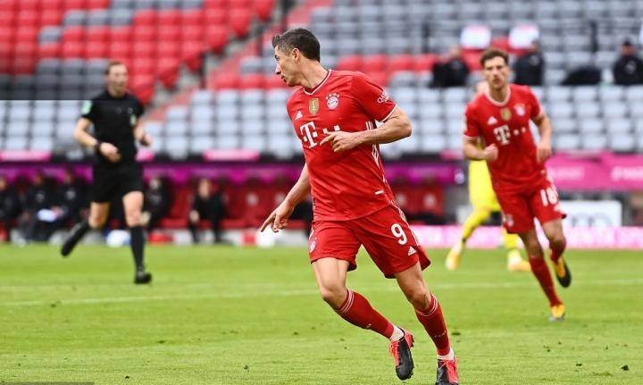 莱万哈兰德最后一次德甲对决,德甲拜仁25轮比赛视频