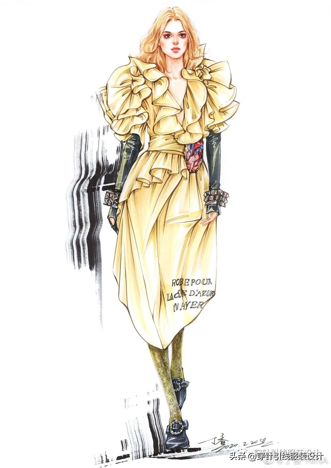 效果图手绘服装,效果图大全70-80平三室