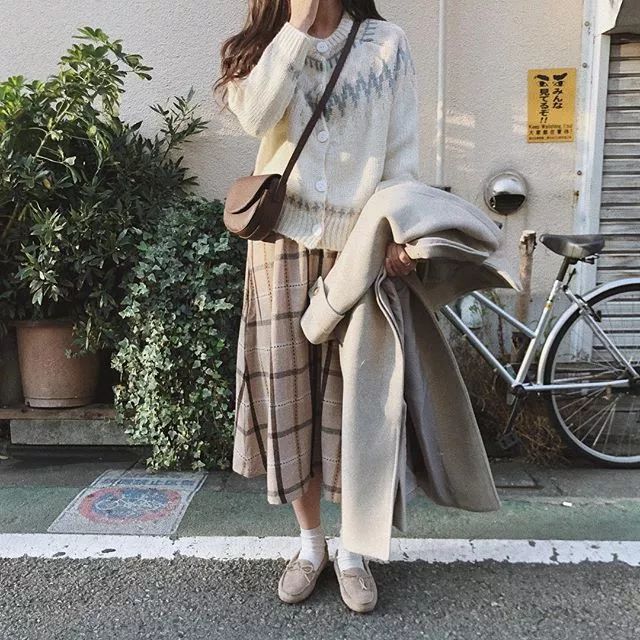 韩国冬季穿搭街拍模特,韩国ins网模穿搭