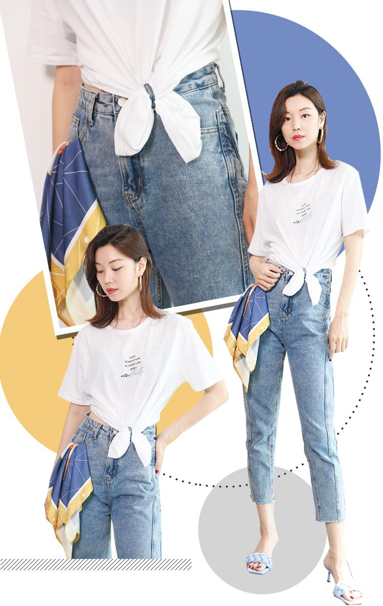 t恤下摆打结方法步骤抖音慢动作,教你一招t恤正确穿法