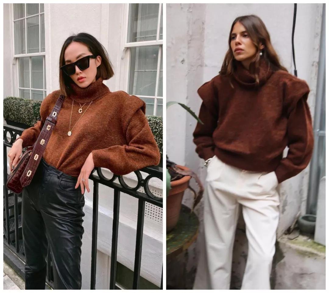 刘雯拉链毛衣哪个牌子好看,刘雯穿的熊图案毛衣