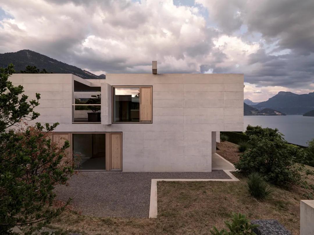 中式极简混凝土别墅设计,清水混凝土极简别墅