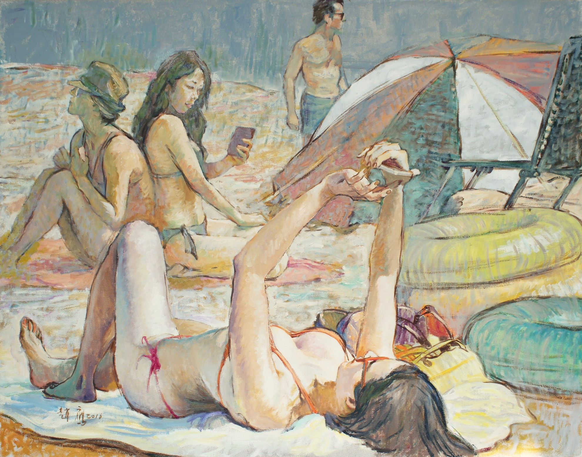 柠檬汁氤在水中　角落里美人如茵——画家赵鹰的写意油画