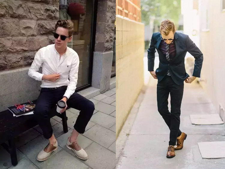 男士布洛克皮鞋穿搭,布洛克皮鞋高级穿搭