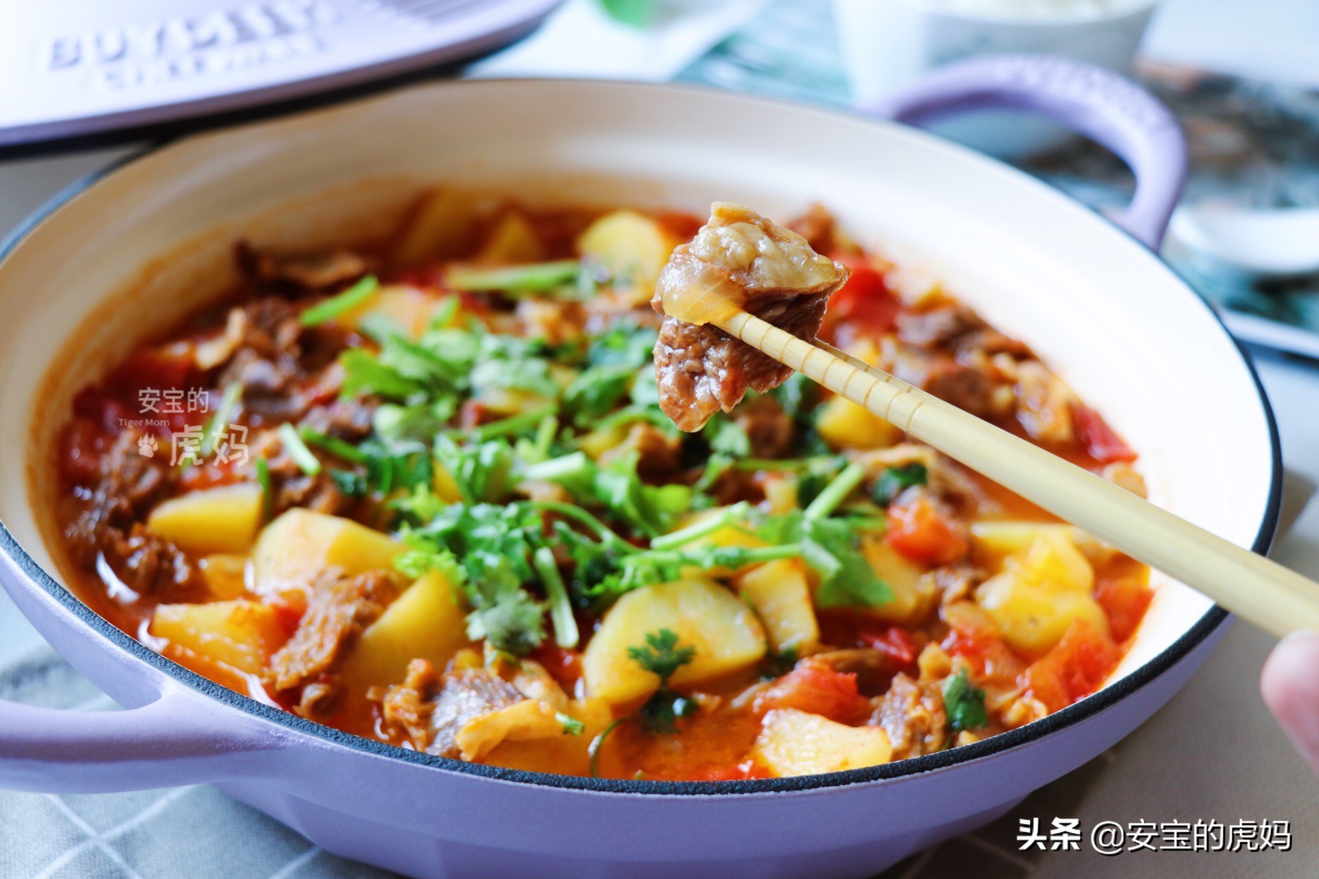 牛腩久煮不老的好方法,土豆西红柿炖牛腩怎么做好吃又烂