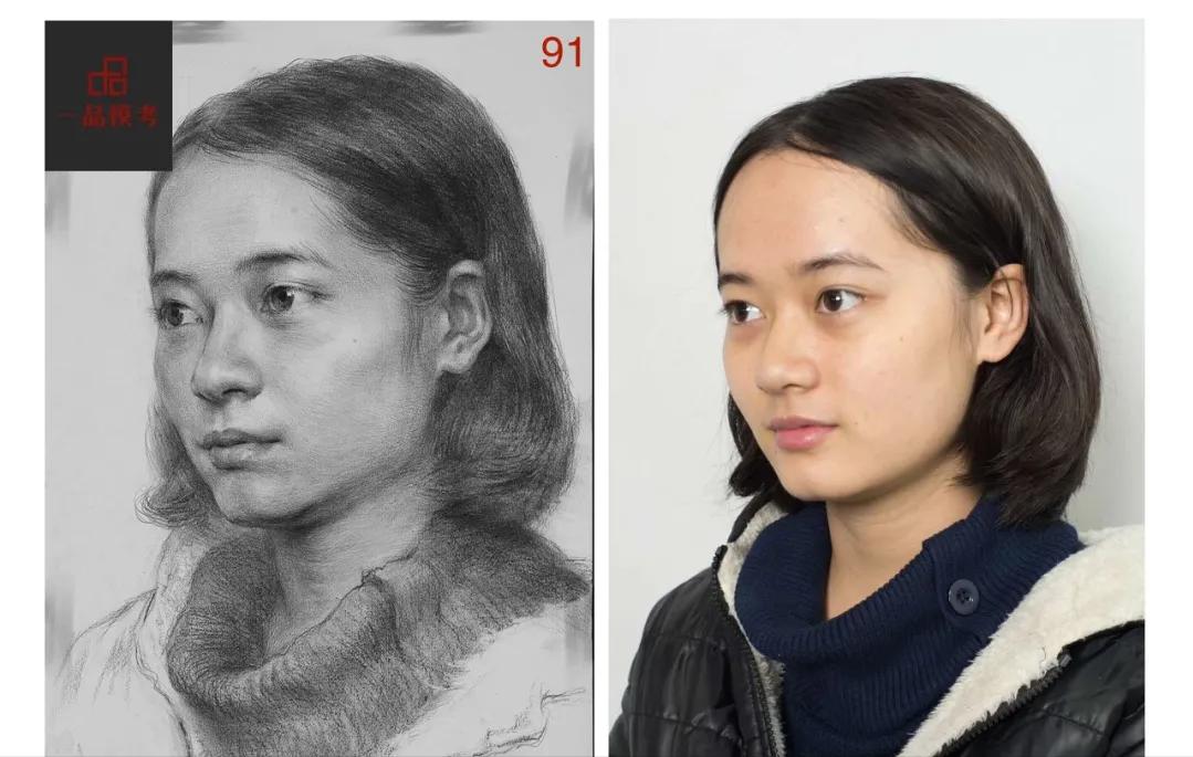 美术素描考试满级作品,素描人物高分卷四大特点