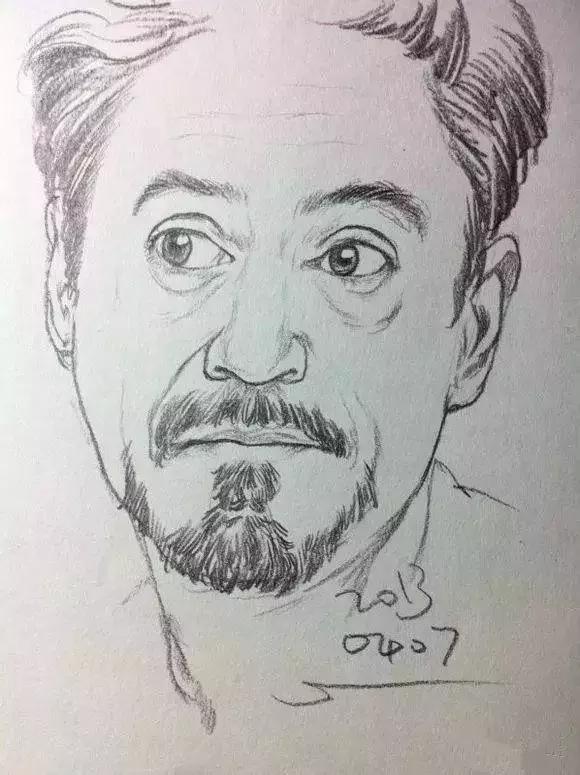 人物速写肖像画,速写是看一眼就能画出来的吗