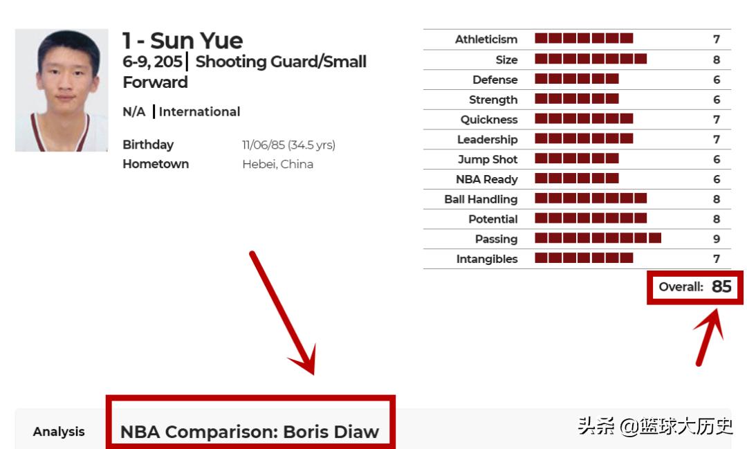 孙悦巅峰时期的表现,孙悦的球探报告