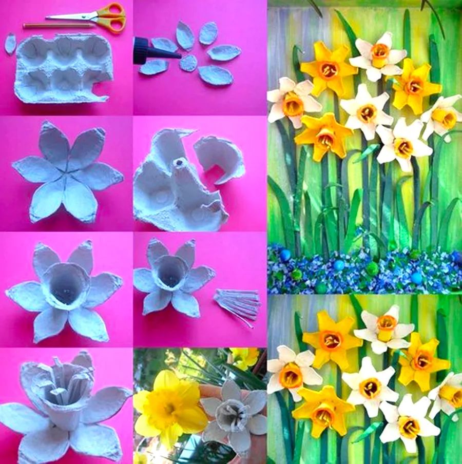 小学生变废为宝的手工画,儿童画创意画可爱的小兔子