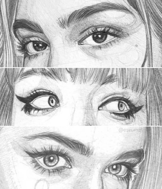 最美眼睛画法,高颜值美少女眼睛画法