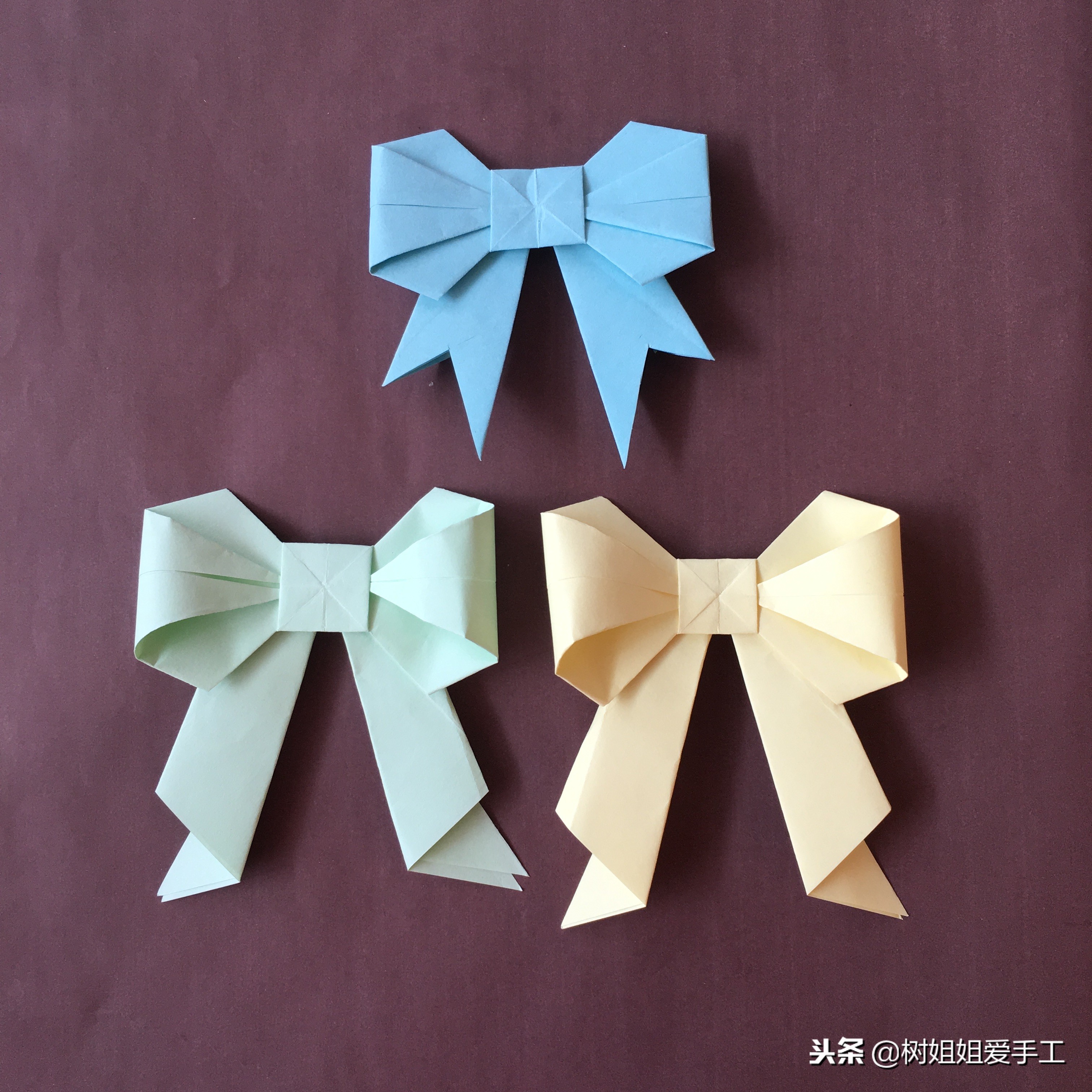 折纸小蝴蝶结的折法简单点,折纸蝴蝶结大全又简单又漂亮